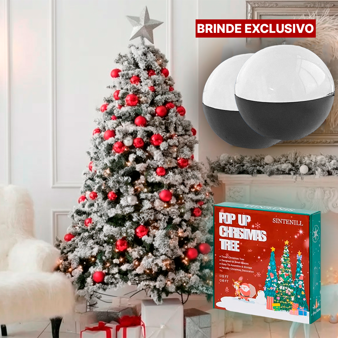 Árvore de Natal Popup + 2 Bolas de Espelho MÁGICAS