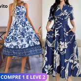 Vestido Boho Ditsy com estrutura floral