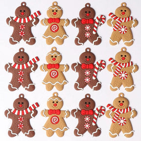 Decoração de árvore de Natal Pingente Gingerbread Man 25 Peças